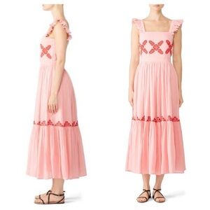 Carolina K pink embroidered Kuna dress size large